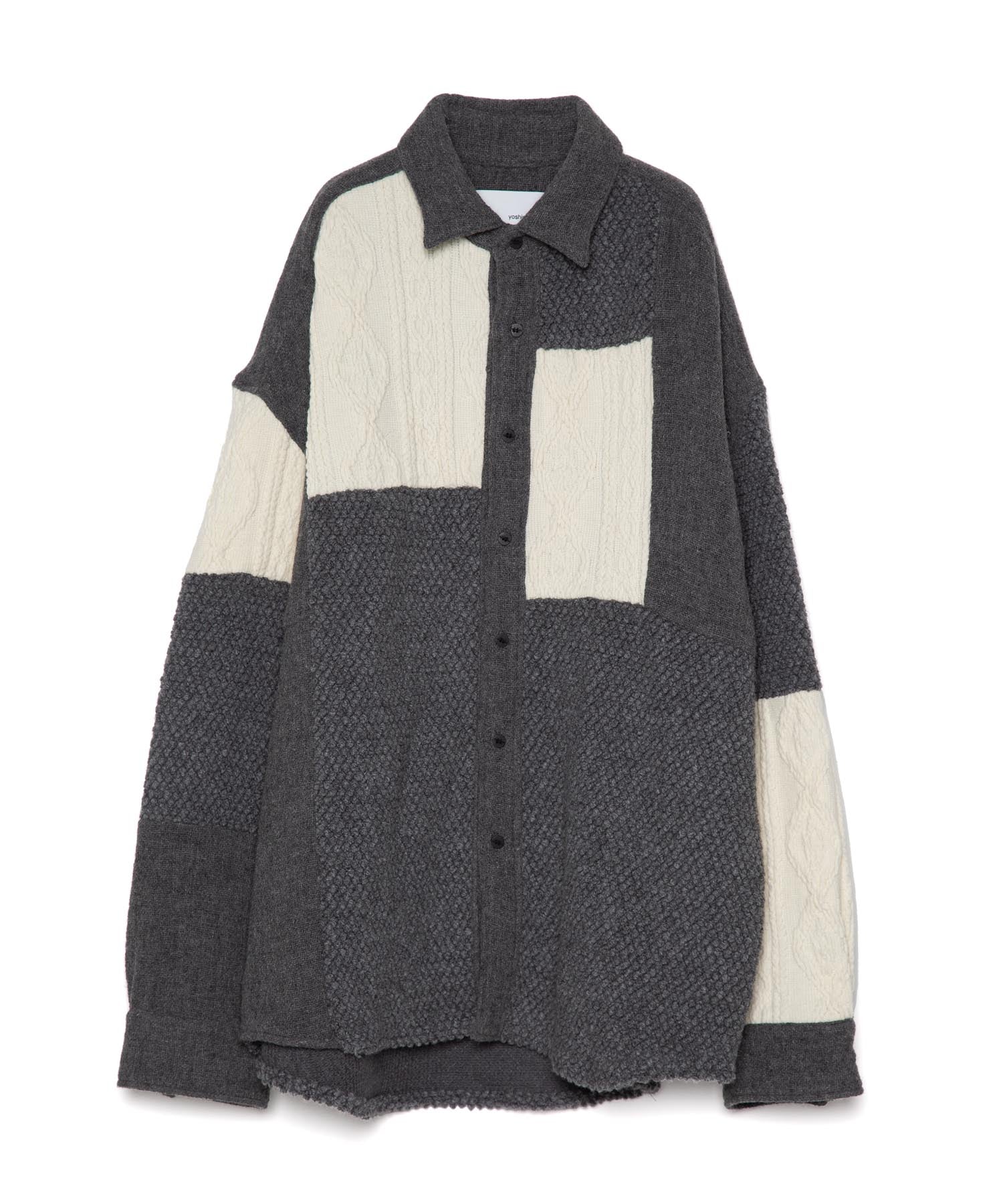 Ｂ　木村 GEOMETRIC KNIT SHIRT｜yoshiokubo(ヨシオクボ)公式通販｜ニットシャツ