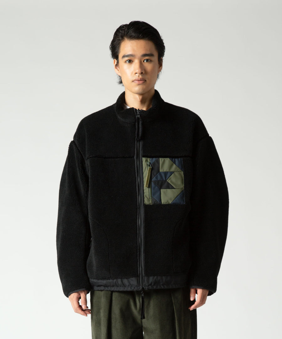 PATCHWORK PK BOA BLOUSON