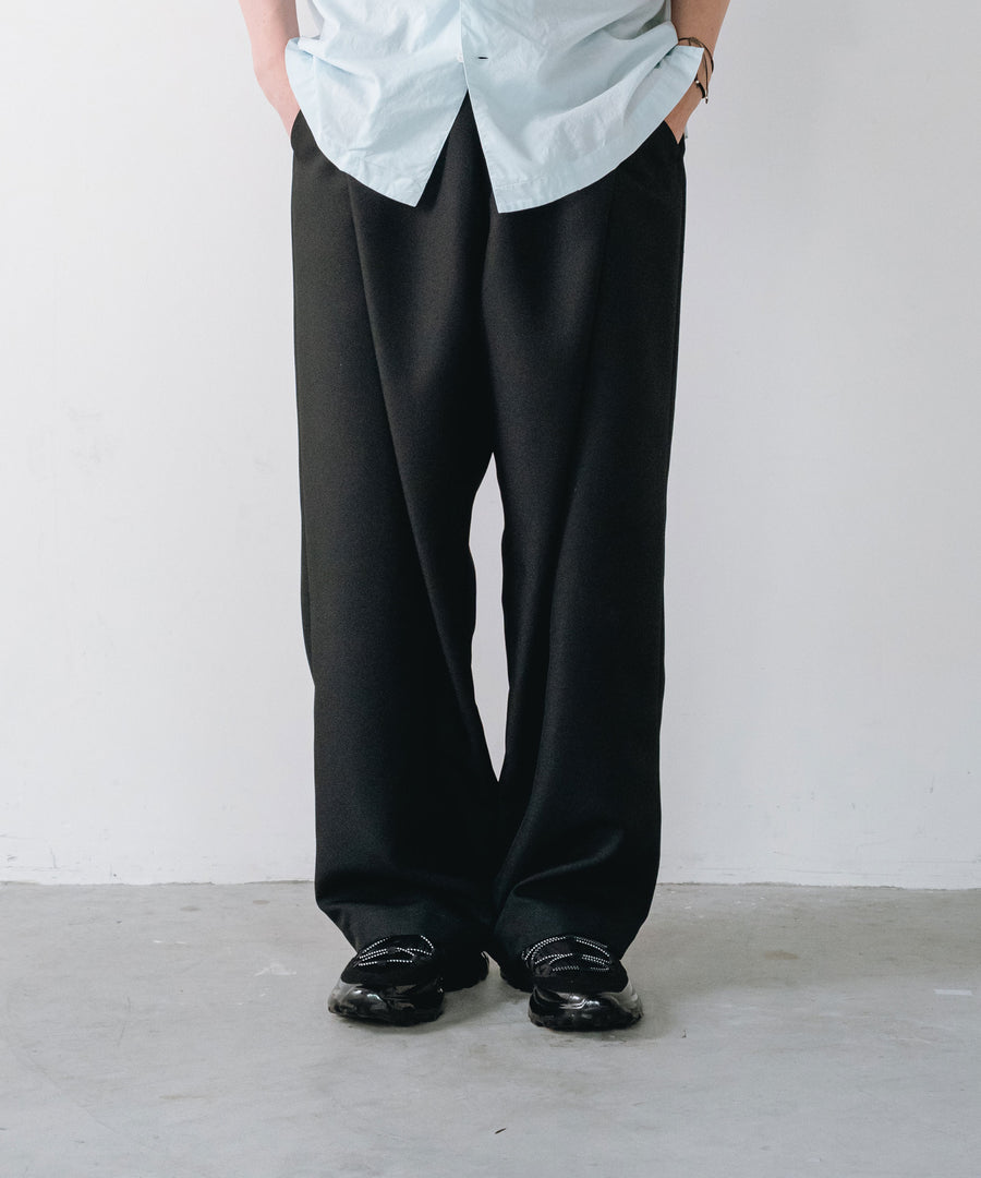 yoshiokubo ヨシオクボ　ワイドスラックス　黒 TWILL WIDE PANT｜yoshiokubo(ヨシオクボ)公式通販