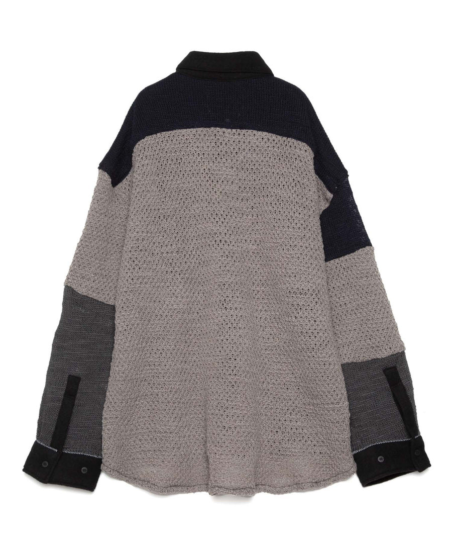 GEOMETRIC KNIT L/S SHT