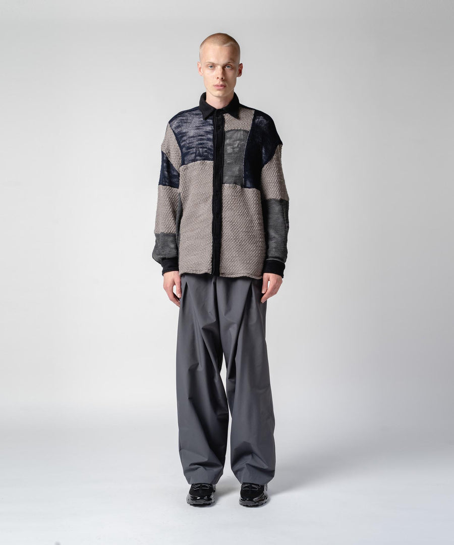 GEOMETRIC KNIT L/S SHT