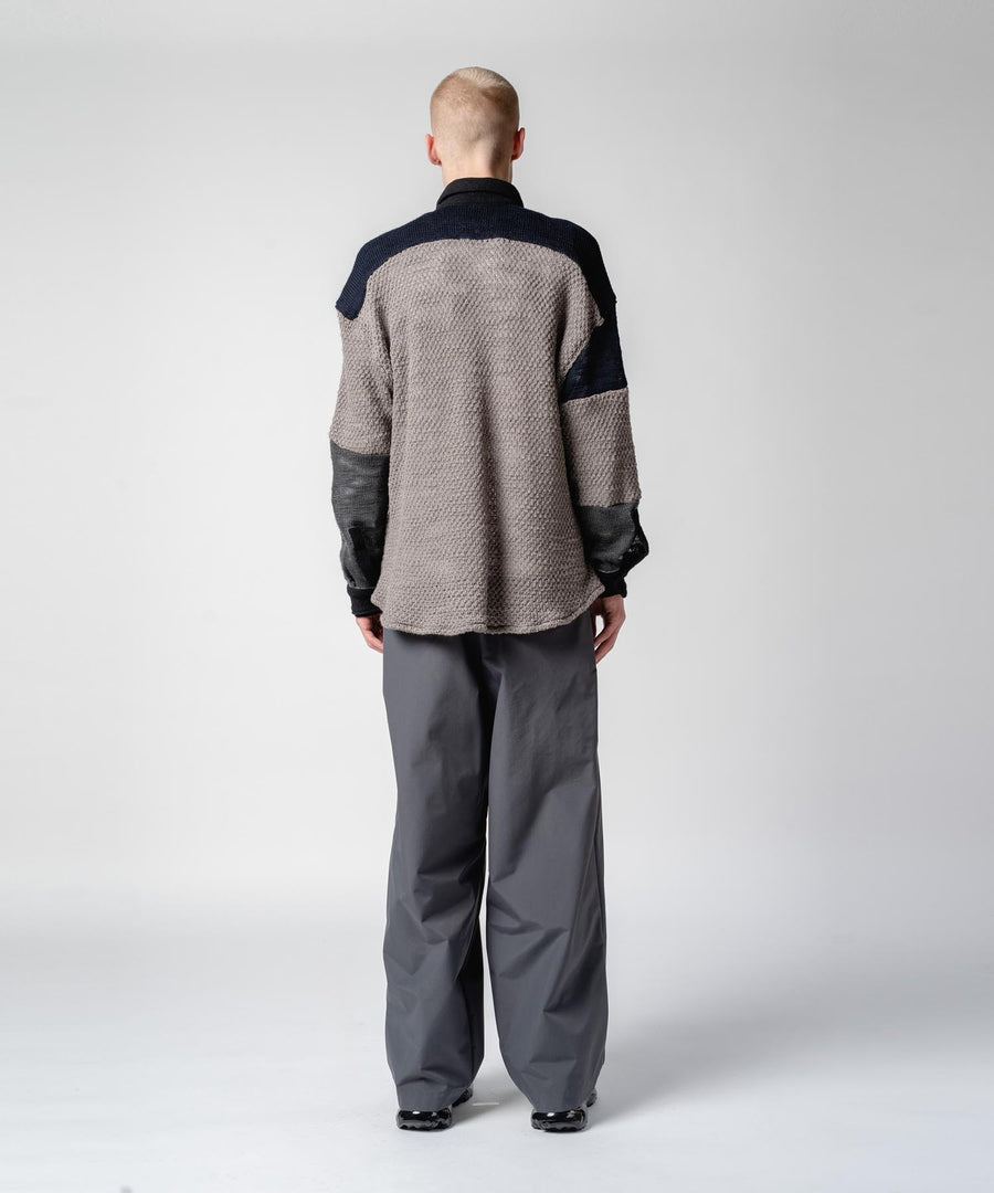 GEOMETRIC KNIT L/S SHT
