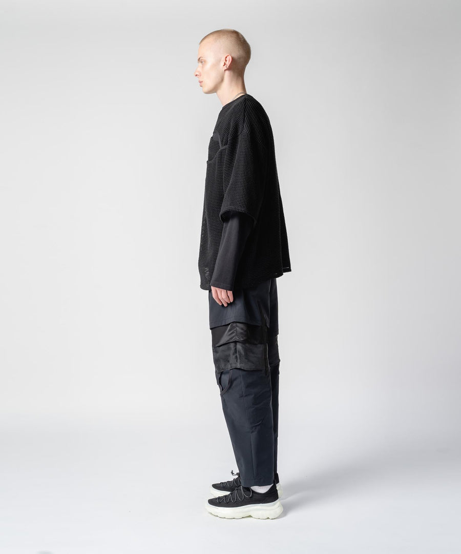 SLASH TUCK PANT